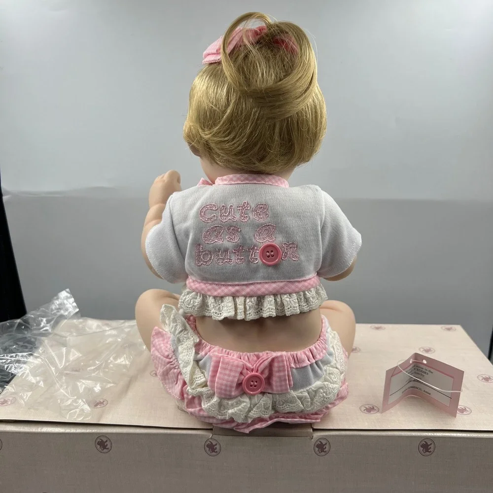 Ashton Drake Titus Tomescu Cute as a Button Porcelain Doll Barely Yours 1993 COA